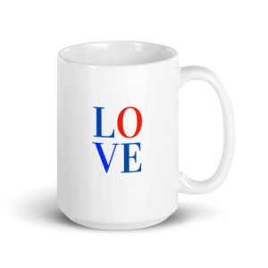 Love Blue & Red - 11 oz & 15 oz Mugs